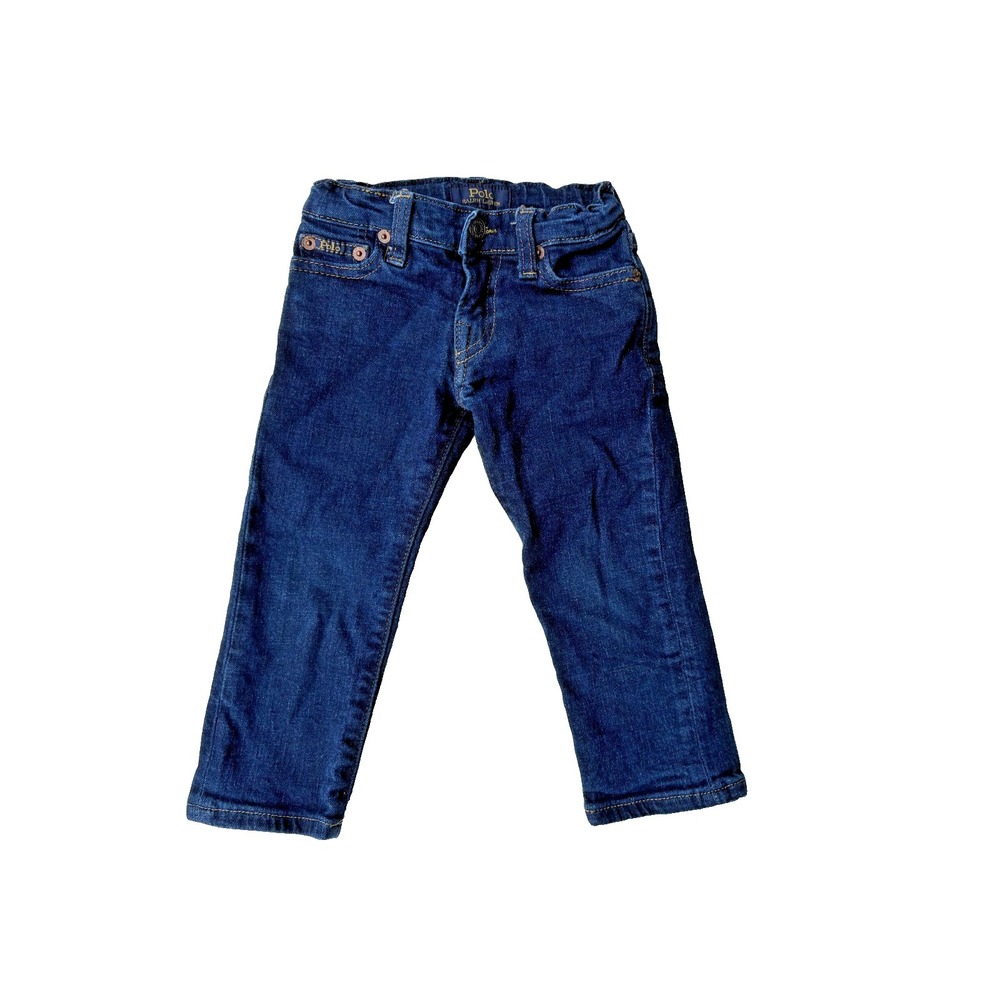 Polo Ralph Lauren Toddler Boys Jeans 2T Dark Wash‎ Straight Leg Denim Pants